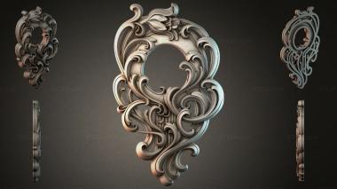 Different watches Baroque round clock ornament with sculpted scrolls 3d model