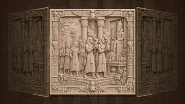 Panels Ancient Civilizations Priests of Egypt - procession and incense 3d model