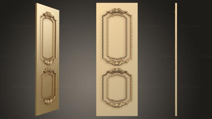 Doors Panels of a carved classical door 3d model