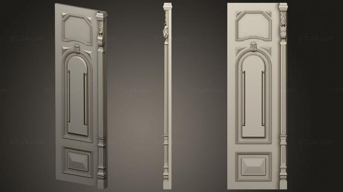 Doors Classical door with platband version1 3d model