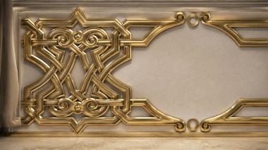 Frieze Steel lace ribbon 3d model