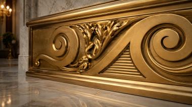Frieze Wave and flower 3d model