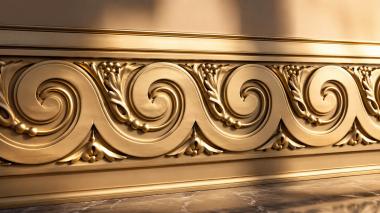 Frieze Wave and flower-2 3d model