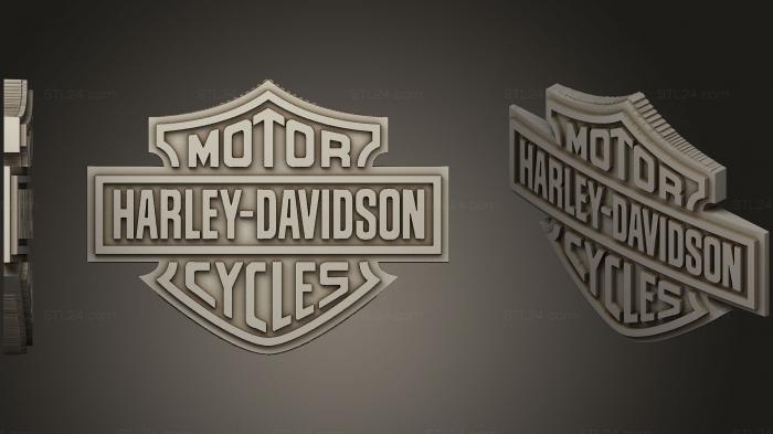 Гербы (Логотип Harley Davidson 2, GR_0389) 3D модель для ЧПУ станка