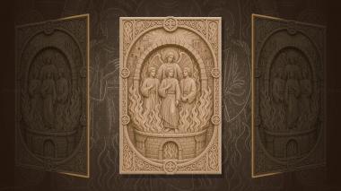 Orthodox icons and panels Three Youths in a Cave - three youths on fire 3d model