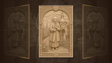 Orthodox icons and panels Saint Xenia of Petersburg - saint at the chapel and Petersburg 3d model