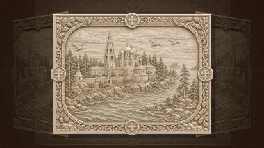 Orthodox icons and panels Valaam Monastery - monastery and Ladoga 3d model