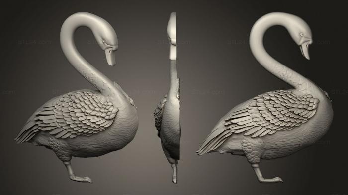 Животные (ГУсь, JV_0184) 3D модель для ЧПУ станка