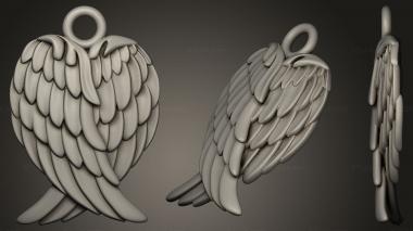Jewelry Angel wings pendant 3d model