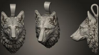 Jewelry German Shepard pendant 3d model