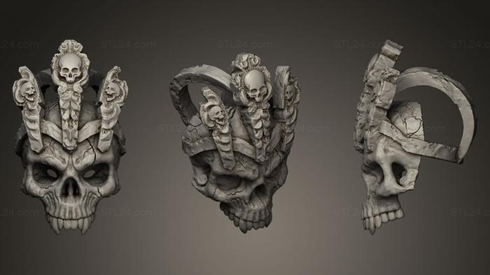Jewelry (King Of Worm Skull Pendant, JVLR_0019) 3D models for cnc