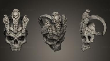 Jewelry King Of Worm Skull Pendant 3d model