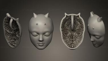 Jewelry Two sides of the mask 3d model