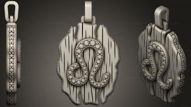 Jewelry Jewelry Leo Zodiac Pendant 2 3d model