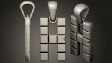 Jewelry Jewelry Pendant With Letter K8 3d model
