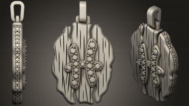 Jewelry Jewelry Pisces Zodiac Pendant 2 3d model