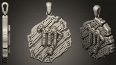 Jewelry Jewelry Virgo Zodiac Pendant 3d model