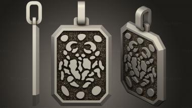Jewelry Mens Cancer Zodiac Pendant 3d model