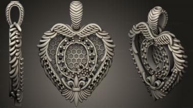 Jewelry Pendant With Letter Q 3 3d model