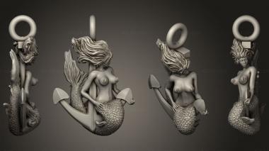 Jewelry Mermaid Pendant 3d model