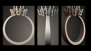 Jewelry Ring with oval stone 3d model