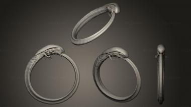 Jewelry rings Chestburster Ouroboros 3d model