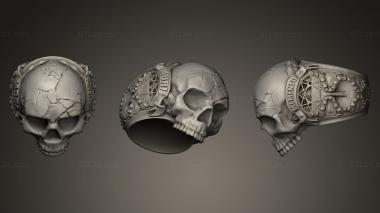Jewelry rings Memento Mori Skull Ring 3d model