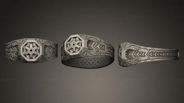 Jewelry rings Steampunk Octagonal Ring 3d model