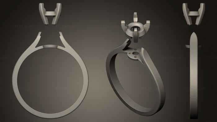 Jewelry rings (engagement ring 002, JVLRP_0069) 3D models for cnc
