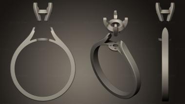 Jewelry rings engagement ring 002 3d model