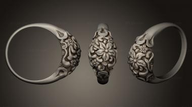 Jewelry rings Fleur Dome Ring US Size 9 3d model
