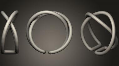 Jewelry rings Adjustable Double Twist ring 3d model