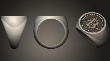 Jewelry rings Bitcoin Signet Ring 3d model