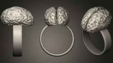 Jewelry rings Customizable Brain Ring 3d model