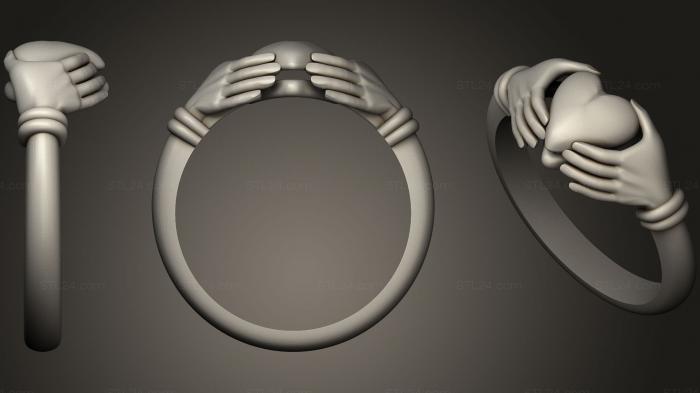 Jewelry rings (Heart amp Hands ring, JVLRP_0380) 3D models for cnc