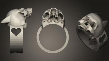 Jewelry rings Jojos Bizarre Adventure Yoshikage Kiras Killer Queen Skull Ring 3d model
