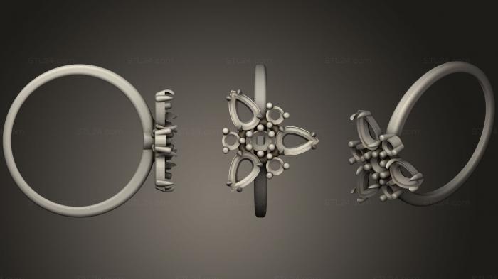 Jewelry rings (RING FUSION FLOWERS SOFT, JVLRP_0756) 3D models for cnc