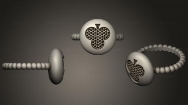 Jewelry rings Ring with Playing Cards36 3d model
