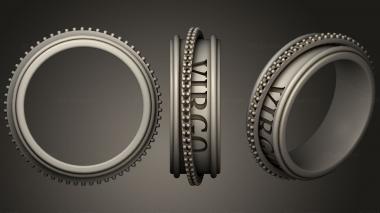 Jewelry rings Wedding Ring With Virgo Zodiac 3d model