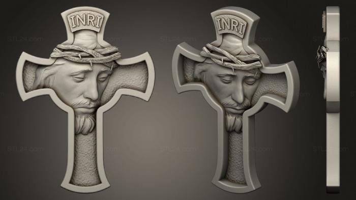 Jewelry rings (Inri And Cross face, JVLRP_0978) 3D models for cnc