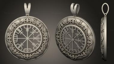 Jewelry rings Nordic Protection Simbol aegishjalmur 3d model