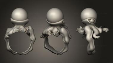 Jewelry rings Octopus ring 3d model