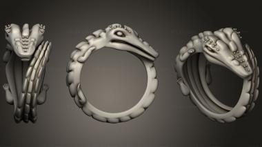 Jewelry rings Ring crocodile 3d model