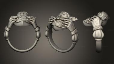 Jewelry rings Ring US8 baby yoda 3d model