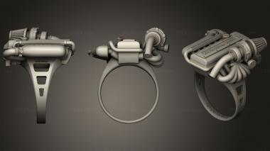 Jewelry rings ring with engine DG 3d model