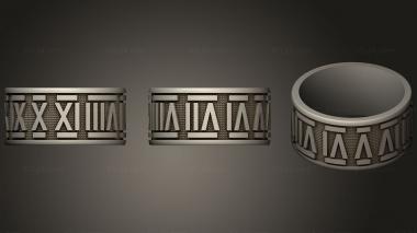 Jewelry rings ring with roman numerals 3d model