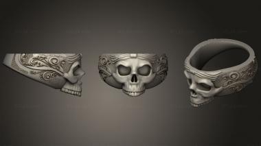 Jewelry rings skull ring 2 3d model