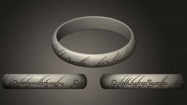 Jewelry rings The ring of omnipotence The Lord of the rings 3d model
