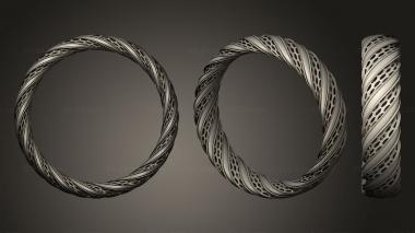 Jewelry rings Twisted ring 3d model