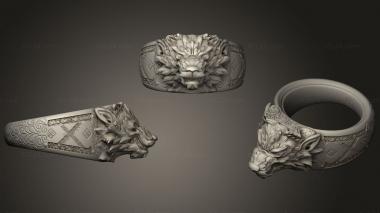 Jewelry rings witcher themed ring 3d model